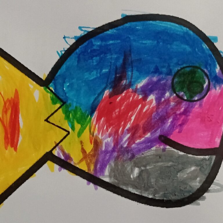 Fine motor skills: cutting and gluing